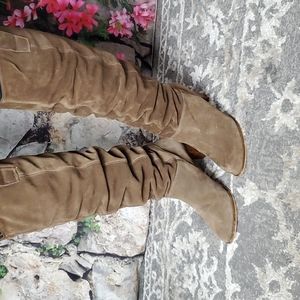 Steve Madden Tan Suede Heeled Boots